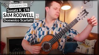 Sam Rodwell plays Sonata K. 178 by Domenico Scarlatti on a Romantic Guitar | Siccas Media