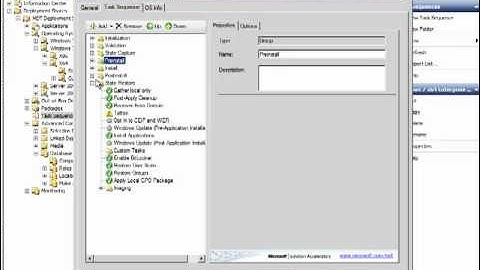 MDT2012: Create and edit a Task Sequence