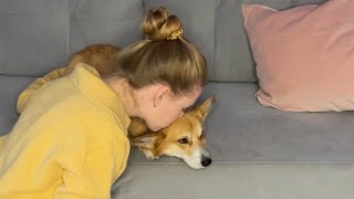 Kissing my dog for a long time [FUNNY REACTION] 😂