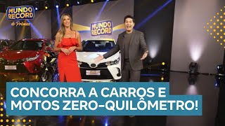 Concorra a carros e motos com o Mundo Record de Prêmios