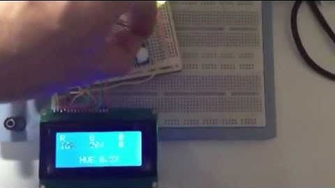 Project 4 Arduino RGB LED with LCD Display to display R, G and B values through Hue