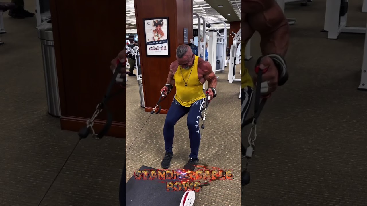 BACK STANDING CABLE ROWS #workout #motivation #muscle #exercise #workouttips
