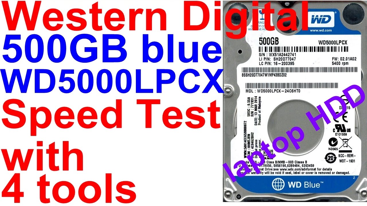 redigitt #136 500GB Western Digital WD5000LPCX Speed Test with 4 tools