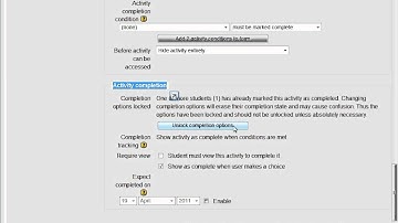Setting up Moodle 2.0 Conditional activities