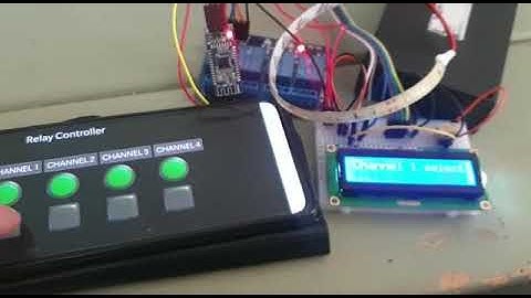 Arduino Nano Bluetooth Relay and 16x2 LCD screen