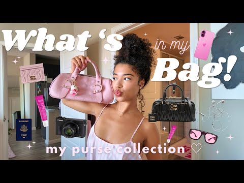 WHAT’S IN MY BAG 👜💓 + purse collection ♡ | everyday essentials + going out bags + personal favs