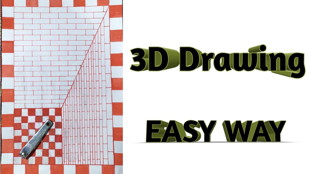 How To Draw 3D Hole Illusion- 3D Trick Art On Paper | 3D Drawing Hole Easy | 3D Drawing -2020