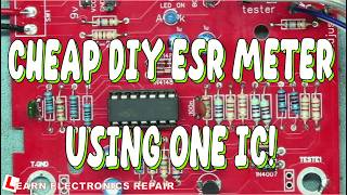 Cheap DIY 100KHz ESR Meter Using One IC : With Schematics screenshot 4