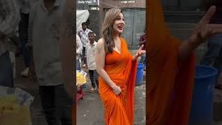 Kangana Sharma in Orange Saree
