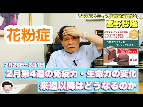 2025年2月第4週(2/23〜3/1)の免疫力・生命力のある変化‼︎ 花粉症