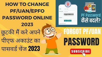 How to Change or Reset PF Password Online 2024 | Forgot PF Password | PF Password