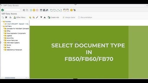 SAP - Select Document Type in FB50/FB60 (FI Enjoy transactions)