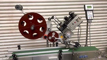 CVC Technology Top Labeler Model CVC200, Flat Surface Label Applicator With Heat Stamp Code