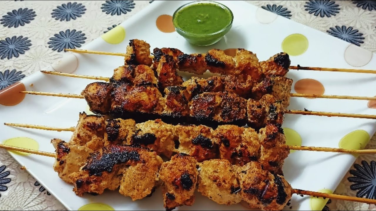 Restaurant Chicken Reshmi Kabab on Tawa Chicken Rashmi Kabab without