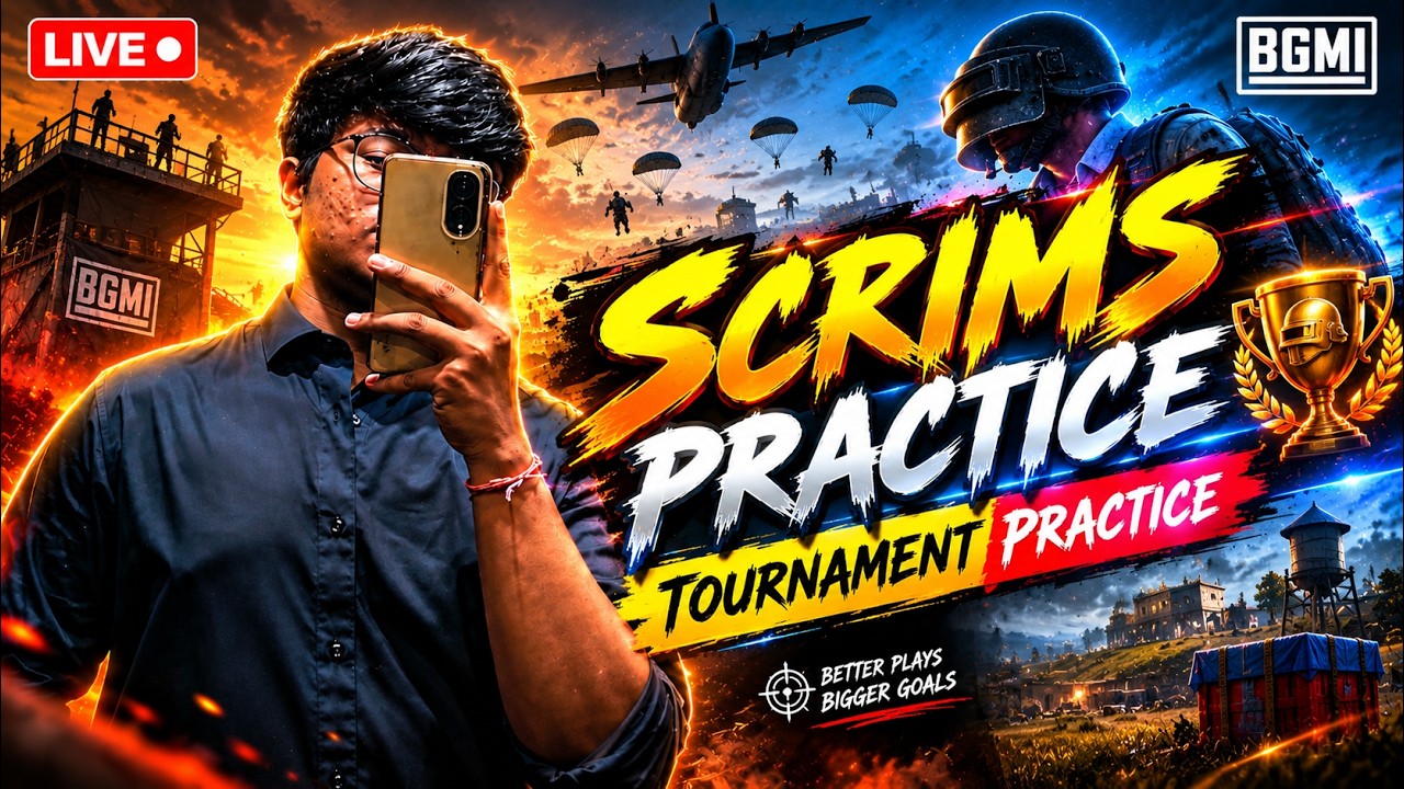 🔴 BGMI LIVE 🔥 SCRIMS + TOURNAMENT PRACTICE 🏆 | Competitive Grind - YouTube