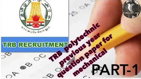 TRB polytechnic previous year question answer for mechanical(part-1) | poriyalaninpayanam
