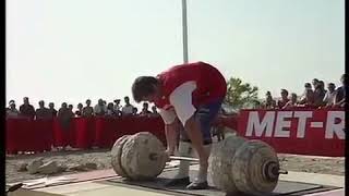 Jouko ahola deadlifts 380kg (837lbs) in 1999 wsm