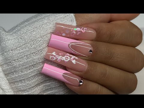 Pink Valentine’s Day Nails | Gel X Nails for beginners | Gel X Nail Tutorial