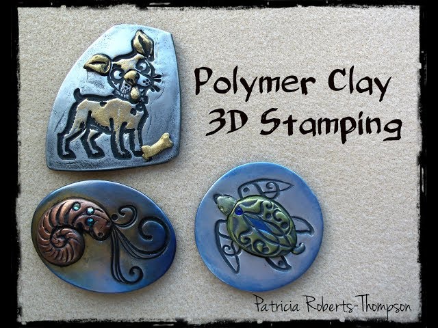 6 Art Clay Molds Impress Design Stamp Create Patterns in Polymer,  Paperclay, PMC