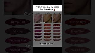 Best Lipstick Colour for Your Skin Undertone | Makeup for Beginners 2026 ✨#LipstickUndertone #ootd