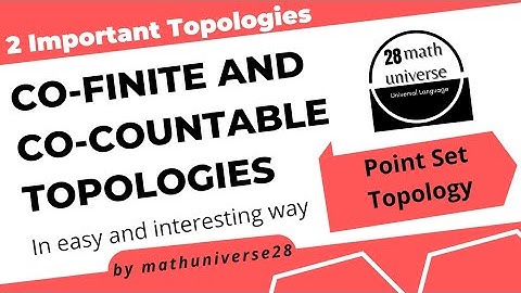 Cofinite or Finite Complement Topology | Co countable Topology |4| topology for Msc Maths, CSIR NET