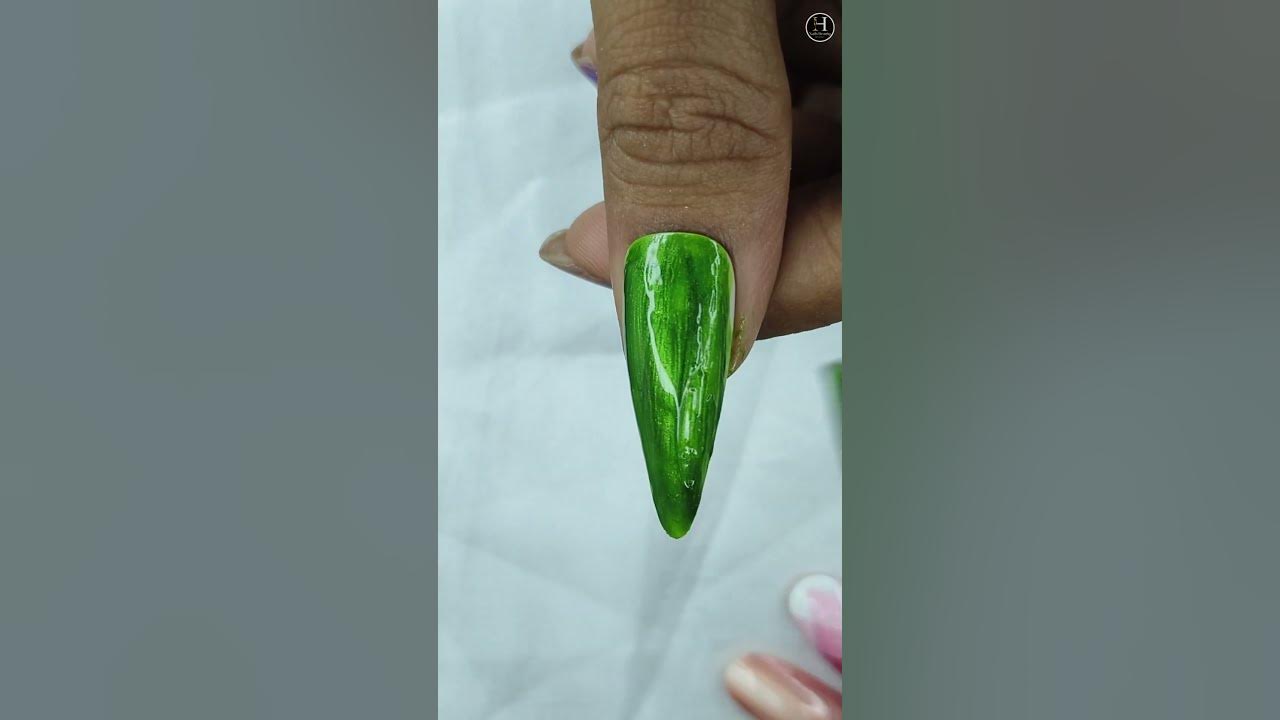 Glitter Green 💚 Nail Art Tutorial ✨|#trending #youtubeshorts #shorts #nails #song