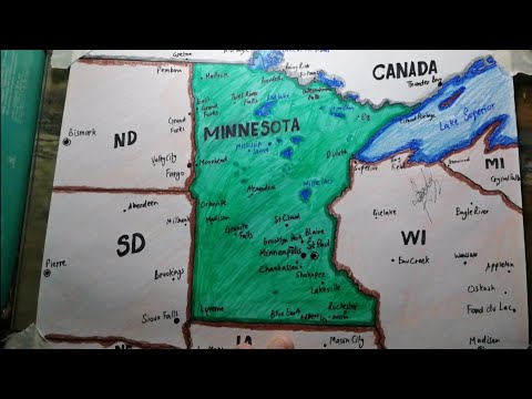 How to draw Minnesota map easy SAAD