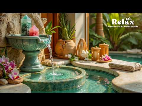 Soothing Music + Water Sounds 🌿 Sleeping Music for Deep Sleeping, Stress & Anxiety Relief