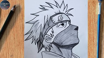 How to draw Kakashi Hatake | Naruto Drawing Tutorial step by step | Easy Anime Drawing.
