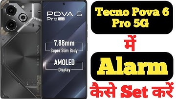 How to set alarm on Tecno Pova 6 Pro 5G || Tecno Pova 6 Pro 5G me alarm kaise lagaye ||
