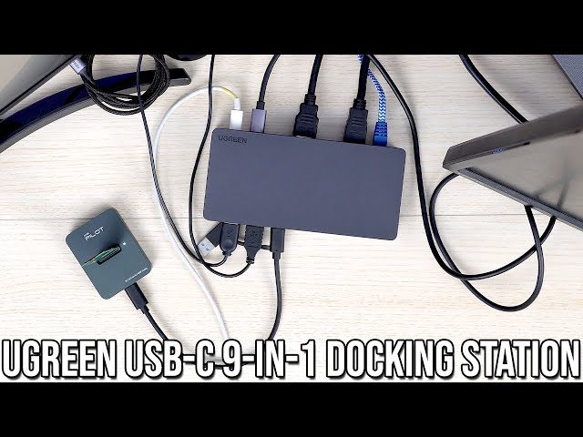 UGREEN Revodok Pro USB C Docking Station, 9-in-1 Dual Monitor 4K