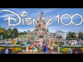 Crmonie des 100 ans de disney avec 100 personnages  disneyland paris