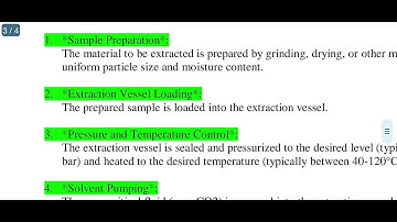 super critical fluid extraction process