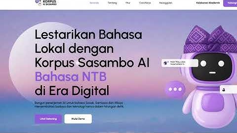 Exploring Korpus SASAMBO —Tools Riset Bahasa Daerah