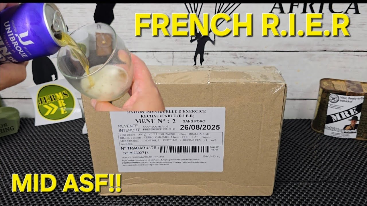 French Military R.I.E.R Individual MRE Chili Con Carne Menu 2 
