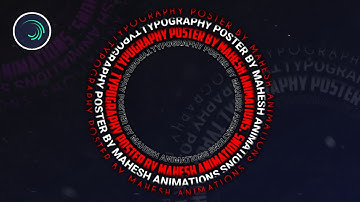Circular Typography Text Animation in Alight Motion