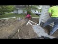 Comprehensive drainage solution - gutters, french drains, solid PVC, grading, catch basin.