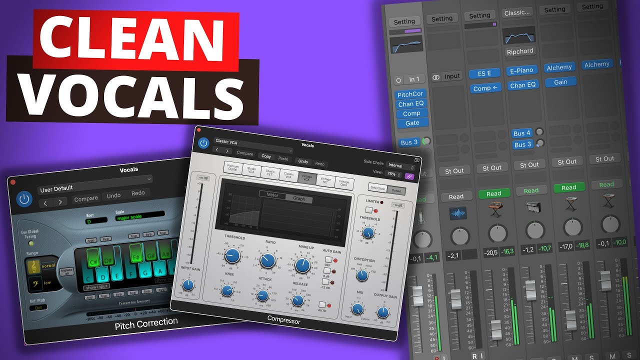 How To Mix Vocals From Your Mac Laptop in Logic Pro Tutorial - YouTube