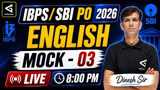All Banking Exams | IBPS PO | SBI PO 2026 | English | Mock - 03 | Most Expected Questions