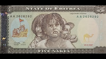 ERITREA - 5 - NAKFA - 1997 - CAMEL -  BANKNOTES - COLLECTING - EDUCATION - PAPER - MONEY - NOTE