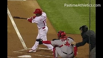 Jimmy Rollins Hitting Slow Motion HAND PATH - 10000fps! Phillies Baseball MLB Video Clip