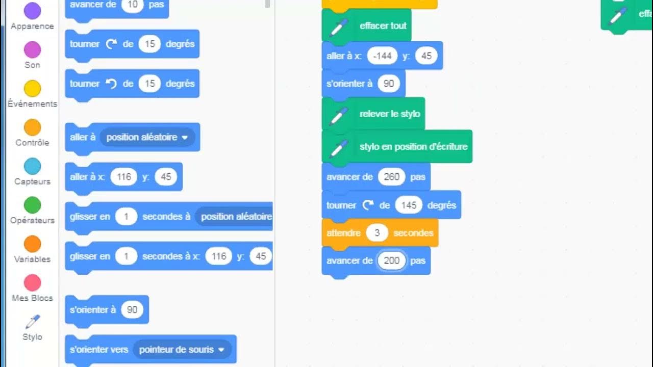 Dessiner un triangle avec scratch - YouTube