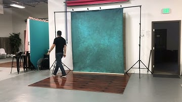 Setting up Hand Painting Canvas Backdrops