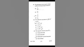Physics Elective (sem 2) Previous Year Questions