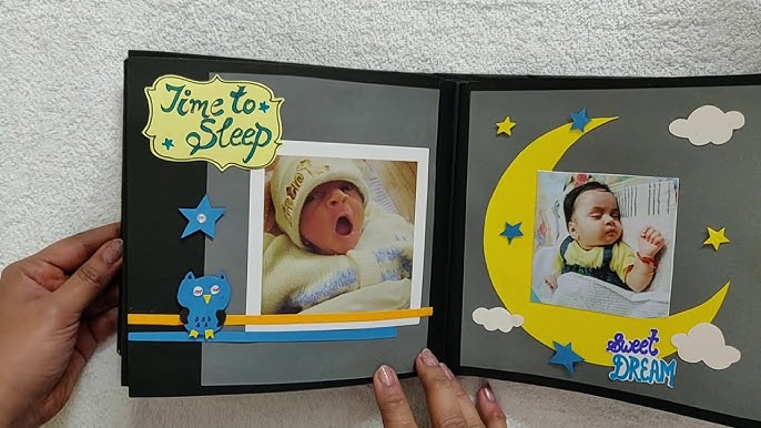 Handmade Scrapbook For Baby boy, DIY Scrapbook Ideas