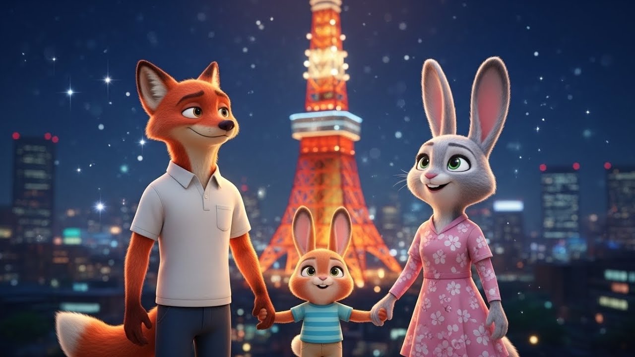 Fox Family Japan Adventure | Nic Judi & Baby Nock Travel Vlog | 3D Animation Family Story