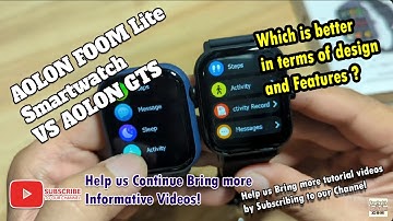 AOLON Watch Curve Smartwatch VS AOLON GTS Smartwatch - Design and Features Comparison
