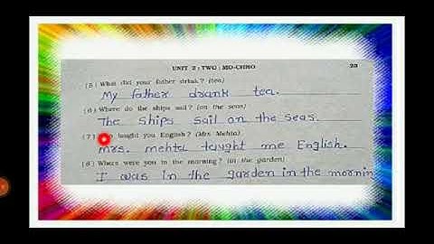 Std 6  English unit -2 Two: Mo- chho