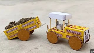 How to make matchbox Tractor | ट्रैक्टर ट्राली कैसे बनाए | tractor Toy