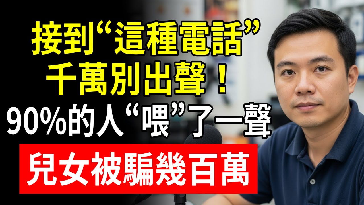 接到“這種電話”千萬別出聲！90%的人“喂”了一声,兒女被騙幾百萬!#詐騙 #防詐騙 #電信詐騙 #AI詐騙 #養老金